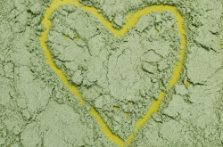 heart in moon sand